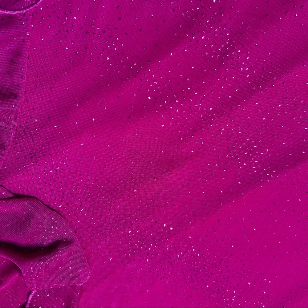 Vintage 90's City Triangles Maxi Length Evening Gown Ruched Size Medium Glitter - Picture 11 of 13